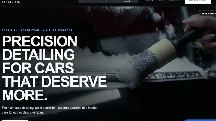BLACKLINE automotive detailing website preview