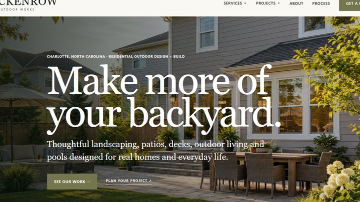 BRACKENROW landscaping website preview